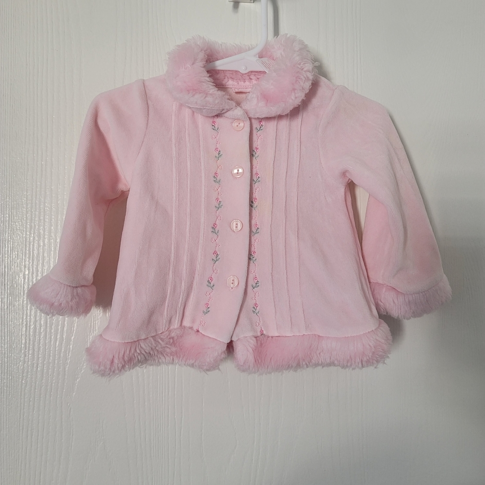 First Impressions Infant 3-6M Santa Costume Coat Pink